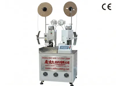 آلة قطع وتعرية وكبس أسلاك أوتوماتيكية مزدوجة الأطراف - Wire Cut Strip Crimp Machine