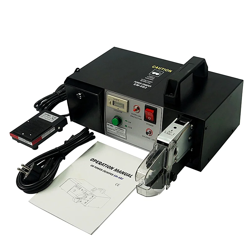 أدوات التجعيد مجموعة متنوعة من المحطات الطرفية المجهزة بآلة العقص الطرفية من النوع الكهربائي EM-6B1 EM-6B2 ، العقص الطرفي ، محطة العقص للكابلات ، آلة العقص