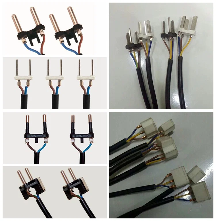 آلة صنع سلك الطاقة الأوتوماتيكية بالكامل ، آلة تصنيع كابل سلك الطاقة للتوصيل الأوروبي ، آلة تجريد قطع كابل الطاقة 