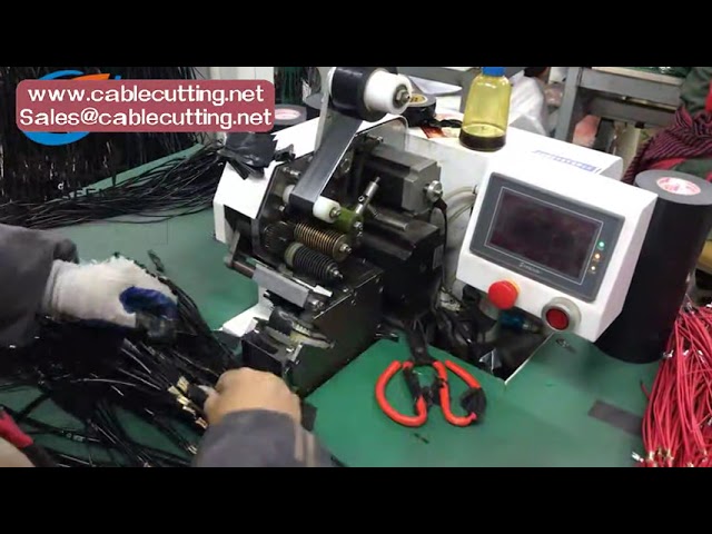 Braided Ropes Tape Wrapping and Cutting Machine for Round Wire, Cable, Rope, Tube