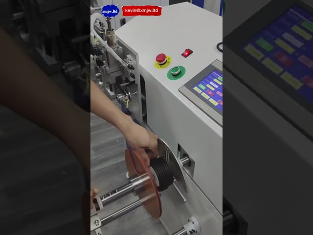 ماكينة رأسية متطورة لحساب وقطع ولف وربط الأسلاك ذات الغلاف المسطح