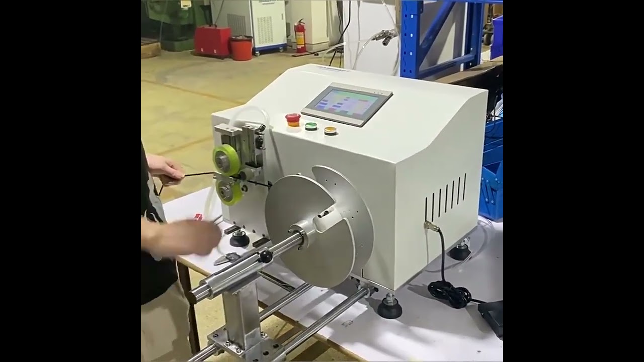 New Digital Touch Screen 3-in-1 Wire Winding Machine 60-300mm Cable Electric Stripper Peeler Cutter