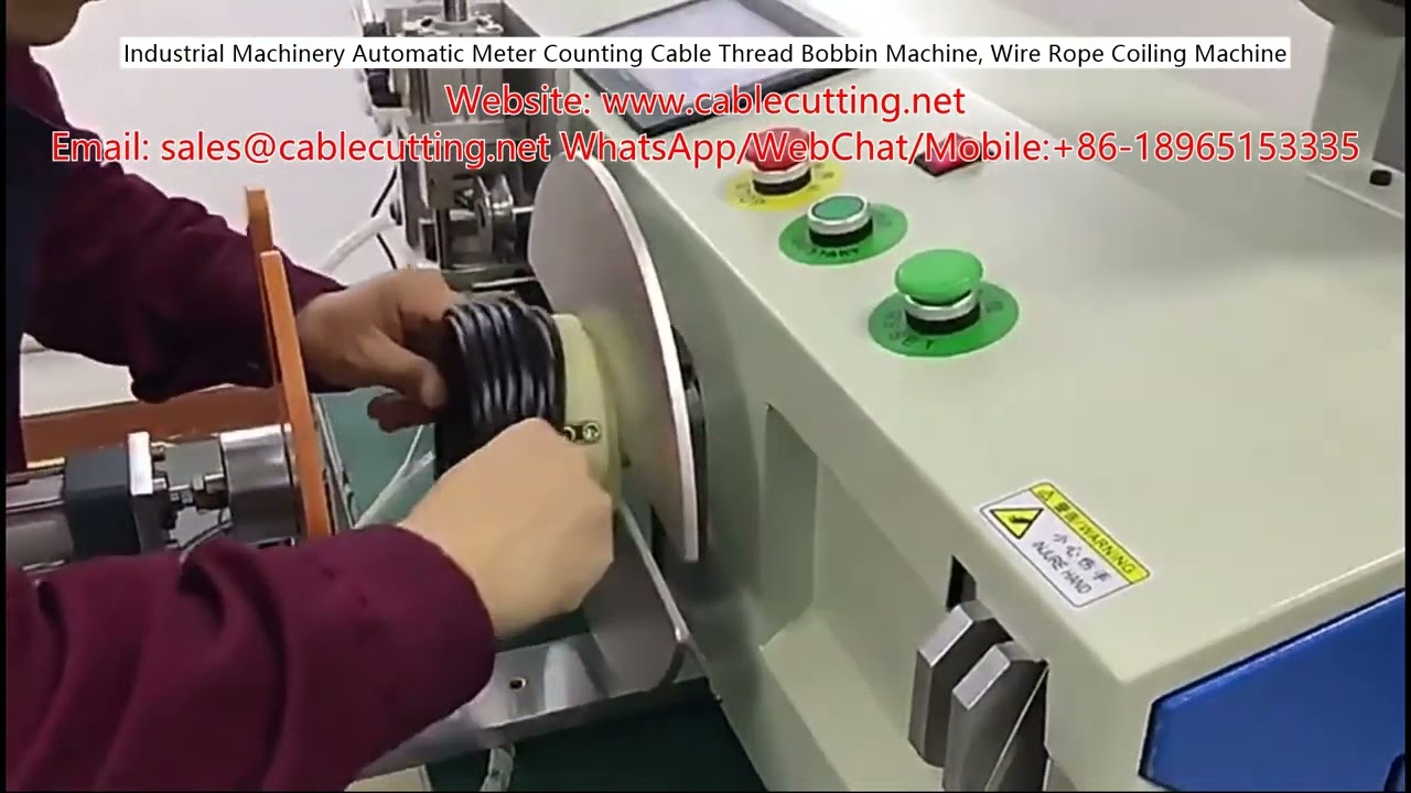 Industrial Automatic Meter Counting Cable Thread Bobbin Machine & Wire Rope Coiling Machine